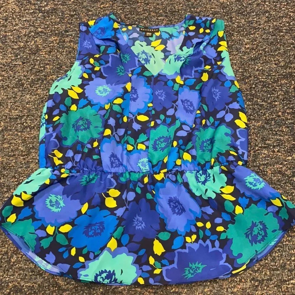 Metaphor Floral Peplum Top sz. M